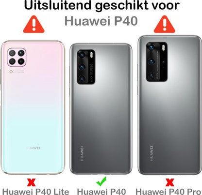 Huawei P40 Hoesje Siliconen Backcover Lichtgewicht - Transparant
