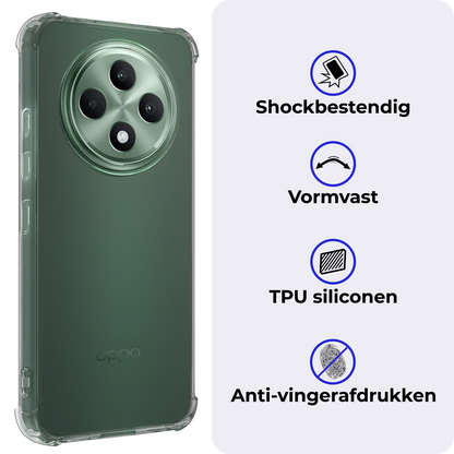 Oppo Reno 12 F Hoesje Shockproof Backcover Siliconen - Transparant