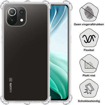 Xiaomi 11 Lite 5G NE Hoesje Shockproof Backcover Siliconen - Transparant