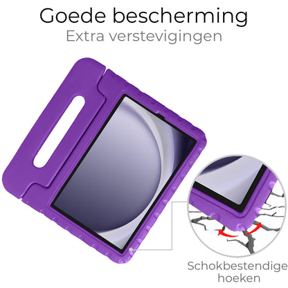 Samsung Galaxy Tab A9 Plus Kinderhoes Shockabsorberend Foam - Paars