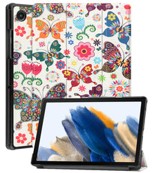 Samsung Galaxy Tab A8 Trifold Bookcase Hoes - Vlinders