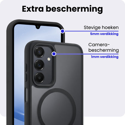 Samsung A25 Hoesje Geschikt voor Magsafe Backcover Shockproof - Zwart