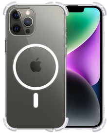 iPhone 14 Pro Hoesje Geschikt voor Magsafe Backcover Shockproof - Transparant