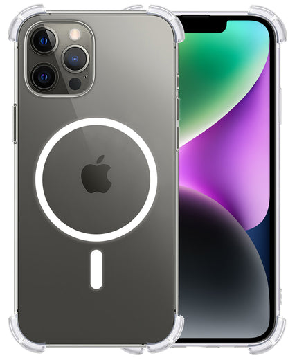 iPhone 14 Pro Hoesje Geschikt voor Magsafe Backcover Shockproof - Transparant