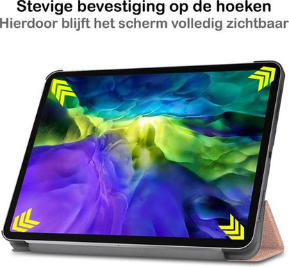 iPad Pro 2020 (11 inch) Trifold Bookcase Hoes - Rosé goud