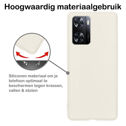 OPPO A57 Hoesje Siliconen - Wit