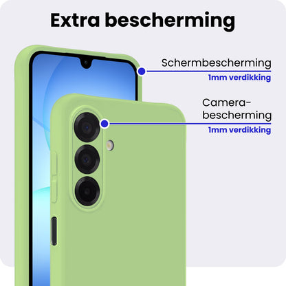 Samsung A17 Hoesje Siliconen Backcover Lichtgewicht - Groen