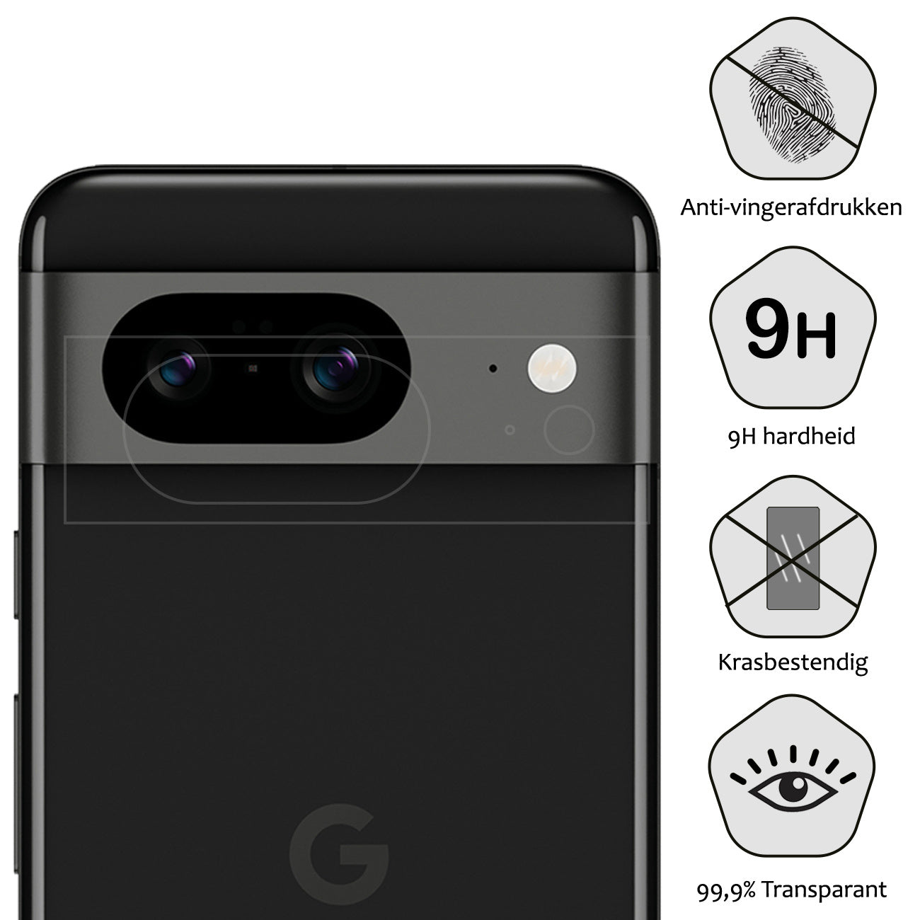 Google Pixel 8 Camera Lens Protector Tempered Glass