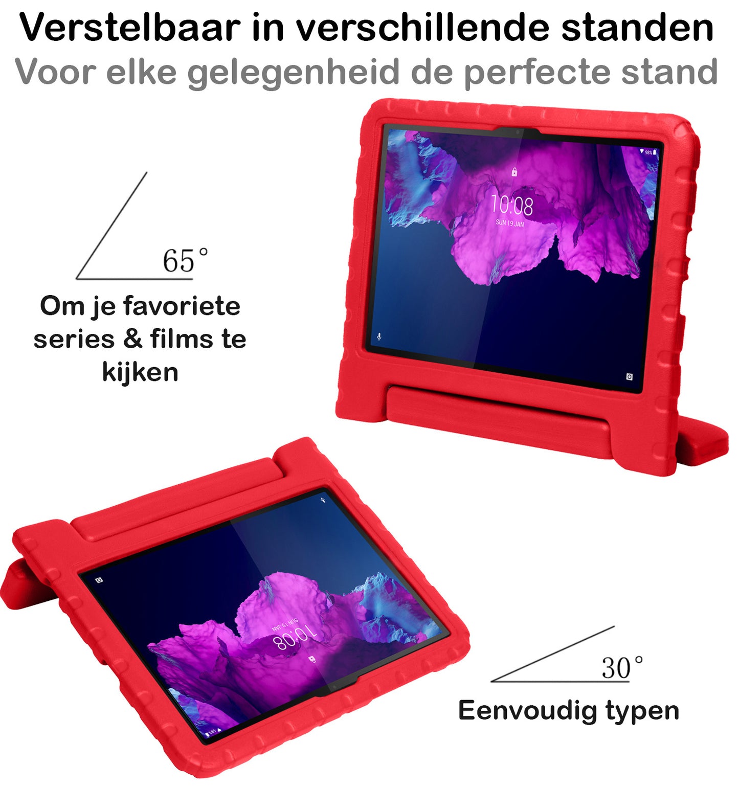 Lenovo Tab P11 Hoesje Kids Cover Bumper - Rood