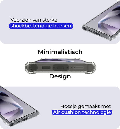 Samsung S24 Ultra Hoesje met Pasjeshouder Siliconen - Transparant