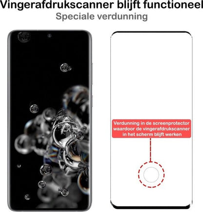 Samsung S20 Ultra Screenprotector Gehard Glas - Anti-kras