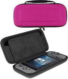 Nintendo Switch OLED Hard Cover Hoes met Spellen ruimte -Roze