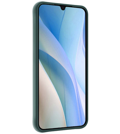 Samsung A15 Hoesje Siliconen Backcover Lichtgewicht - Donkergroen