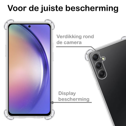 Samsung A54 Hoesje Shockproof Backcover Siliconen - Transparant