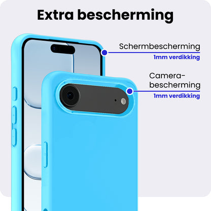 iPhone Air Hoesje Siliconen Backcover Lichtgewicht - Lichtblauw