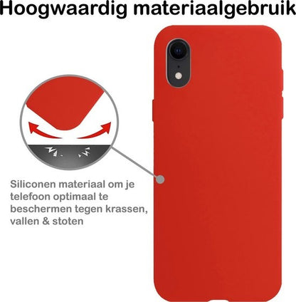 iPhone XR Hoesje Siliconen Backcover Lichtgewicht - Rood