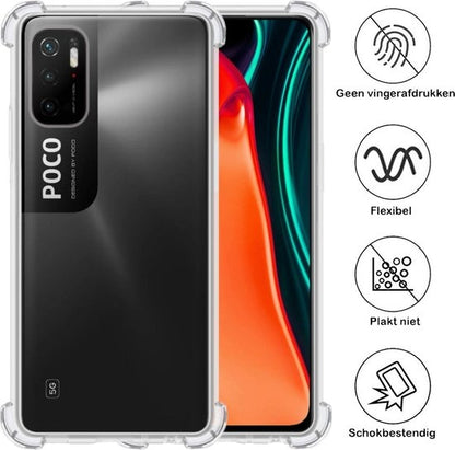 Poco M3 Pro Hoesje Shockproof Backcover Siliconen - Transparant