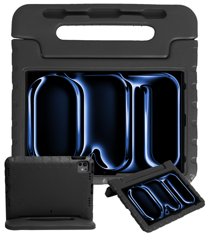 iPad Pro 2024 (13 inch) Kinderhoes Shockabsorberend Foam - Zwart