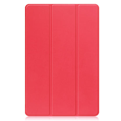 Lenovo Tab P11 Pro Trifold Bookcase Hoes met Penhouder Lenovo Pen - Rood