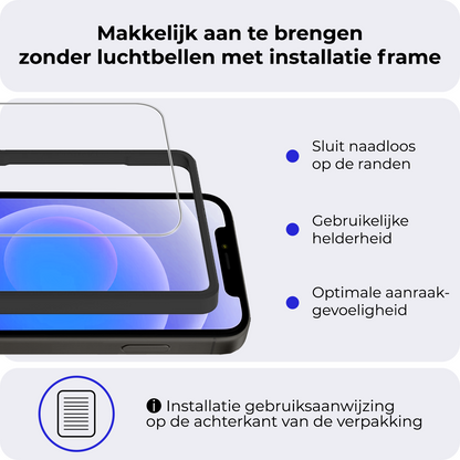 iPhone 12 Pro Max Screenprotector Gehard Glas met Installatieframe