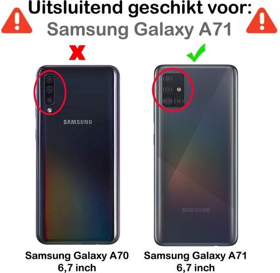 Samsung A71 Hoesje Siliconen - Donkerblauw