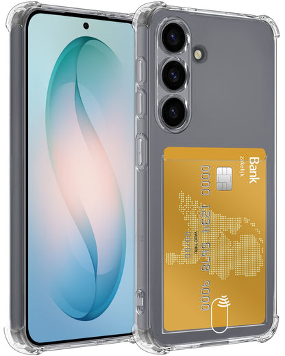 Samsung S26 Hoesje Kaarthouder Backcover Shockproof - Transparant