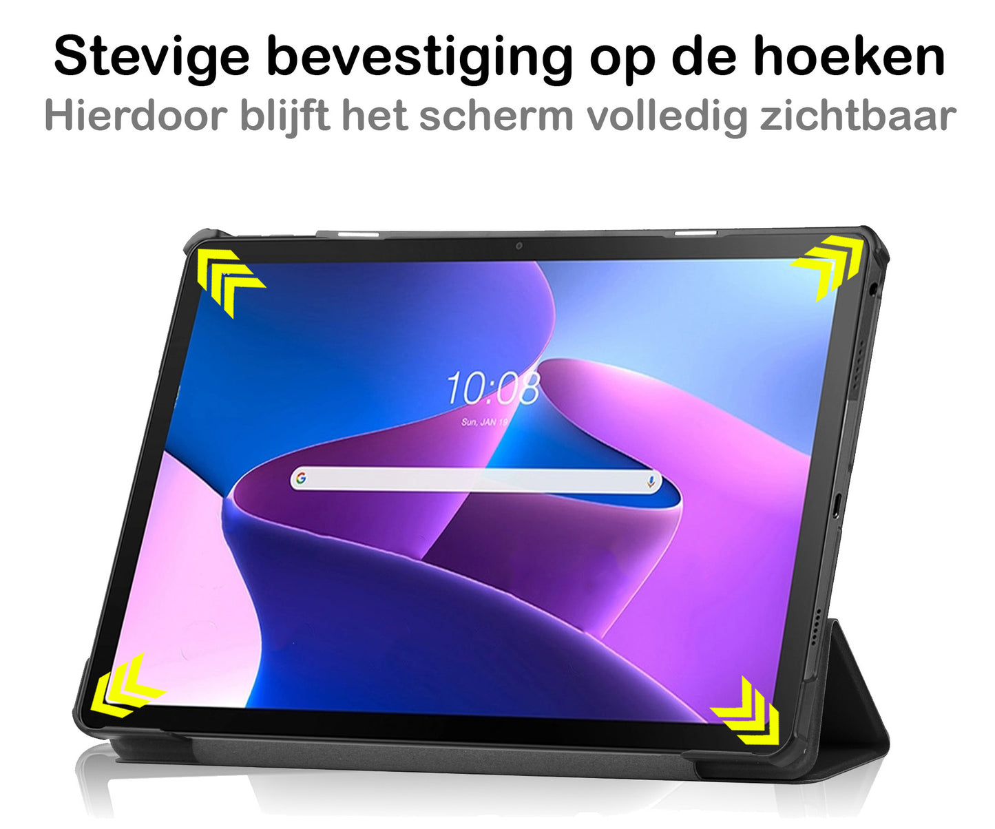 Lenovo Tab M10 Plus 3rd Gen Hoesje Book Case - Zwart