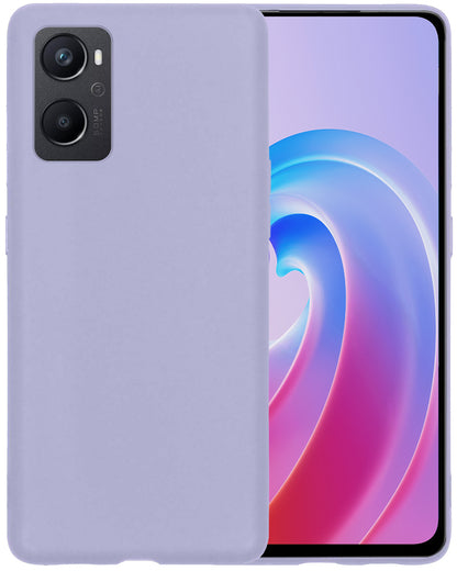 OPPO A96 Hoesje Siliconen Backcover Lichtgewicht - Lila