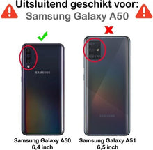 Samsung Galaxy A50 Hoesje Bookcase Cover met Kaarthouder - Zwart